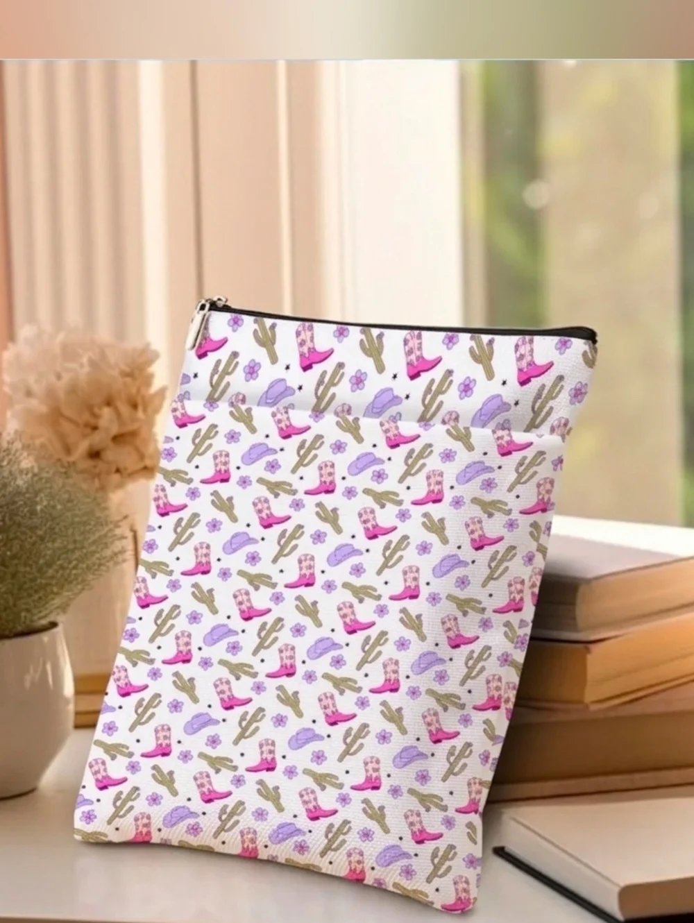 Western Chic Padded Book Sleeve Cover Pouch, Tablet Case – NWT Book Lover Gift